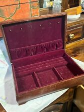 Reed & Barton Jewelry Box Mahogany w/Velvet Lining Vintage Eureka Mfg picture