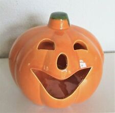 McCoy 1960's Halloween Jack o Lantern Tea Light Candle Holder with Open Back picture