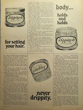 Dippity-do Setting Gel Hair Style Holds Cosmetology Vintage Print Ad 1965 picture