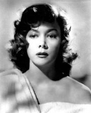 Gloria Grahame sleepy eyed look bare shoulder in towel robe 8x10 inch photo picture