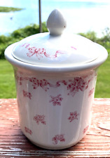 Vintage~Laura Ashley~”RIBBONS”~Pink Floral~Covered Tall ~England~7”~@117 picture