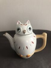Emson Ceramic Owl Teapot-5.25” H X 6” Spout To Handle X 2” Top Rim picture