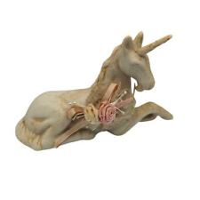 Vintage 1990s Enesco Laying Down Unicorn Figurine Painted Regal picture