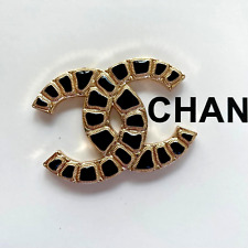 1 Vintage original large 49 mm x 36 mm Chanel CC Logo gold tone button 4 holes picture