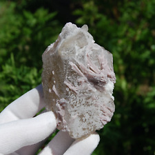 3.5in 186g Pink Lepidolite in Citrine Crystal Matrix, Rare Mineral Specimen, Bra picture