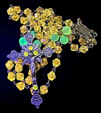 🔥 Deco Rosary Cadmium Glass Glowing Holy  Rosary UV  20