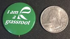 Vintage I Am A Grassroot Political Pin Button  picture