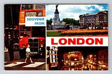 London, England, Souvenir, Montage Of Images Antique, Vintage Souvenir Postcard picture
