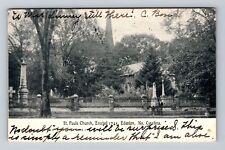Edenton NC-North Carolina, St Pauls Church, Religion, Vintage c1908 Postcard picture