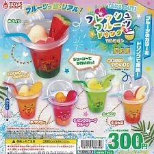 Take out Fresh Fruit Drink Mascot Capsule Toy 5 Types Full Comp Set Gacha New picture