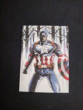 Marvel FINDING UNICORN INFINITY SAGA Captain America 1/1 Sketch Card Jomar Bulda picture