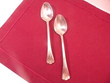 2 Kirk Stieff 1984 Satin Flutes Stainless OVAL SOUP SPOONS 6 7/8