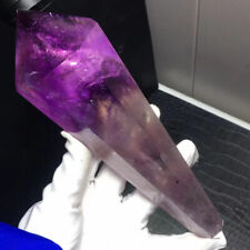 556g  Natural Amethyst Quartz Magic Scepter Crystal Energy Tower Point Reiki picture