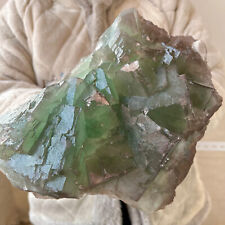10lb Large NATURAL Green Cube FLUORITE Quartz Crystal Cluster Mineral Specimen picture