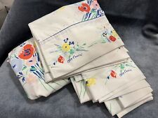 Vintage 1970's Oleg Cassini Floral Bed Sheets Set Flat Fitted Pillowcase Twin picture