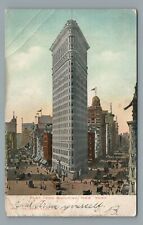 Flat Iron Building, New York City Early Undivided Back Vintage Postcard c1909 picture