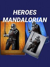 topps star wars card Trader MANDALORIAN HEROES ORANGE BLUE WHITE picture