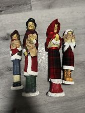 Vintage Set of 4 Family Christmas Carolers Figurines 13.5
