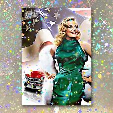 Cleo Moore Holographic Pin-Up Patriot Sketch Card Limited 1/5 Dr. Dunk Signed picture