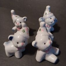 Set Of Four Cute Vintage Antique Party Bears With Hats China picture
