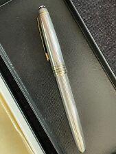 Montblanc Meisterstuck Solitaire Sterling Silver Pinstripe Fountain Pen picture