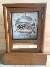 Vintage Old Wooden Wall Clock 13 X 9.75 Inches - Working Condition picture