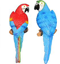 Fake Parrot Decor Artificial Parrot Decoration 2 Pieces 12.5