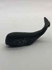 Vintage Sperm Whale Cast Metal Paperweight Nautical Decor Small Figurine picture