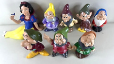 Disney Vintage Large Ceramic Snow White & Seven Dwarfs Set 9