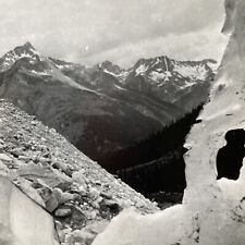 Antique 1909 Inside A Glacier Selkirk Mountains BC Stereoview Photo Card P1016 picture