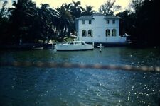1950s 8X 35mm Slides Red Border Florida Waterways Canals Beach Homes #1235 picture
