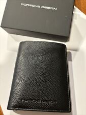 AWESOME 😎 Porsche Design Trifold Kartenetui Leather Black Voyager Billfold 11 P picture