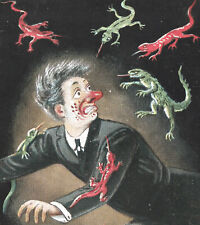 WEIRD  = Demon Reptile Lizard Attack William H Ellam Gottschalk 2036 PostCard picture
