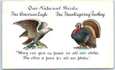 Postcard - Thanksgiving Greeting Card with Poem and National Birds Art Print picture