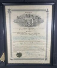✨1950s Masonic Order of the Eastern Star Certificate FramedSigned 23.5”x 18.5” picture