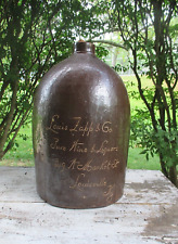 Pre Prohibition Louis Zapp & Co Wine  3? Gal Pottery Whiskey Jug Kentucky, KY picture
