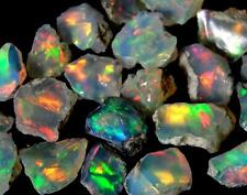 100.00Cts. Lot Natural Welo Fire Ethiopian Opal Multi Fire Opal Rough Gemstone  picture