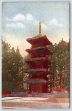1920's PAGODA NIKKO JAPAN POSTCARD JAPANESE & ENGLISH picture