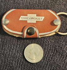 Vintage CHEVROLET Leather Key Holder Case Dealership Mt. Pleasant IA - McWirther picture