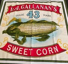 OOAK * L.J. GALLANAN SWEET CORN 100 % Cotton * 28 X28.* Use your  imagination picture