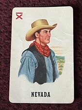 Vintage Whitman Roundup Western Playing Card 