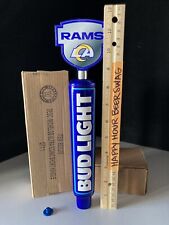New Bud Light Beer Tap Handle + Los Angeles Rams Football Topper Lot Budweiser picture