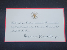 *RARE* President Ronald Reagan Official White House Christmas Response Card picture