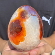 1.4lb Rare Natural red agate polished egg quartz crystal specimen healing picture