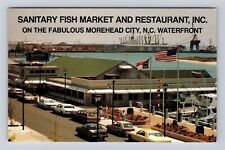 Morehead City NC-North Carolina Sanitary Fish Market Restaurant Vintage Postcard picture
