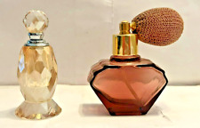Vanity Decorative Lot Of 2  Perfume Bottles Vtg.  1 Excellent &1 Excellent- VC picture