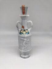 Vintage 1970s Jim Bean Milk Glass Marbled Decanter, Greek Olympics Empty picture