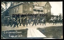 LAKEFIELD Ontario 1907 Hotel Street View Citizen's Band. Real Photo Postcard picture