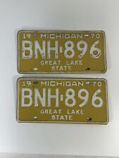 Vintage 1970 Michigan License Plate ~ 