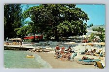 Montego Bay-Jamaica, Sunset Lodge Beach Club, Antique, Vintage c1968 Postcard picture